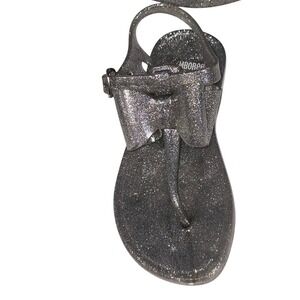 Gymboree Little Girl Sandals Size 11.5 Gray Sparkle Dress Shoes‎